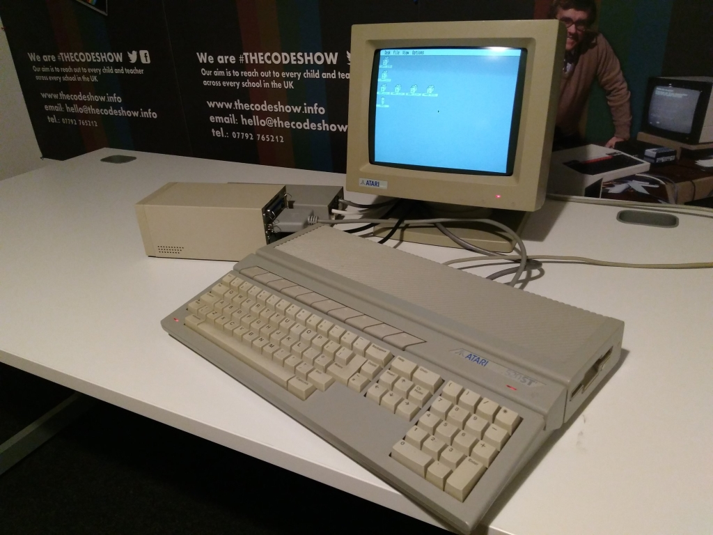 Atari STe with hard disk and high res monitor